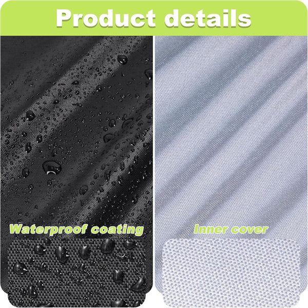 Garden Chair Cover Waterproof Protective For Furniture Chairs Suitable Stackable 89*89*120/89Cm Black 210D Oxford Cloth Durable Covers Outdoor Furnitu