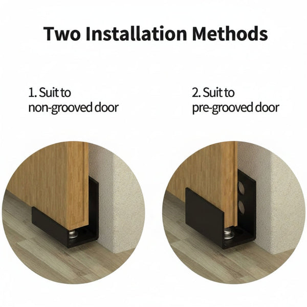 Steel Black Sliding Door Floor Guide For Shed Doors Sliding Door Hardware
