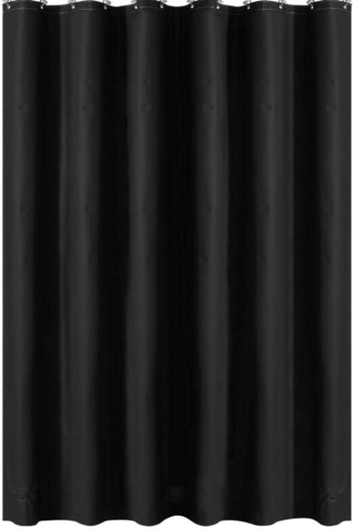 Waterproof Peva Shower Curtain With Rings Black 180X100cm Shower Curtains