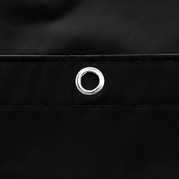 Waterproof Peva Shower Curtain With Rings Black 180X100cm Shower Curtains