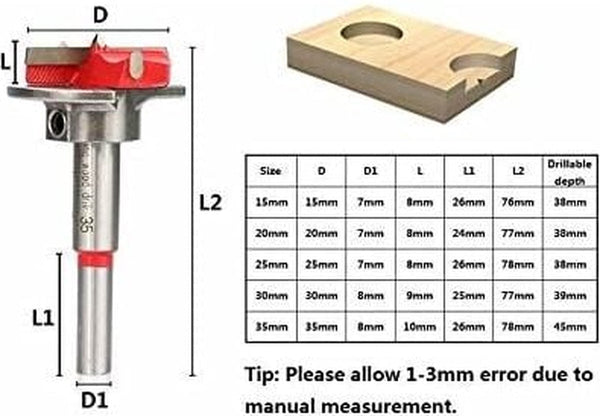 35Mm Hinge Hole Drill Guide Jig For Carpentry & Cabinet Hinges Drill Bits