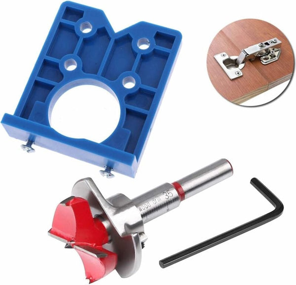 35Mm Hinge Hole Drill Guide Jig For Carpentry & Cabinet Hinges Drill Bits