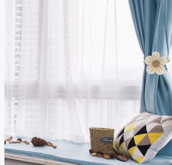 Curtain Holder 2 Pieces Tie Back Rope Magnetic Cord Beige 40 Cm Curtain Poles & Accessories