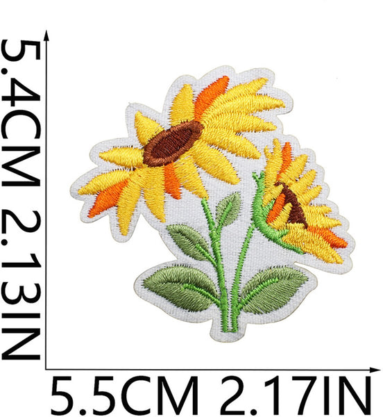 32 Piece Embroidered Flower Iron On Patches For Clothing & Accessories Pins