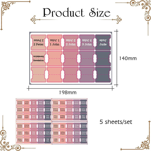Bible Tabs Pink Gray Laminated Self Adhesive Easy Read 75 Adhesive Tapes