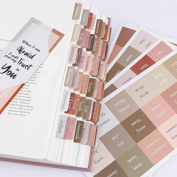 Bible Tabs Pink Gray Laminated Self Adhesive Easy Read 75 Adhesive Tapes