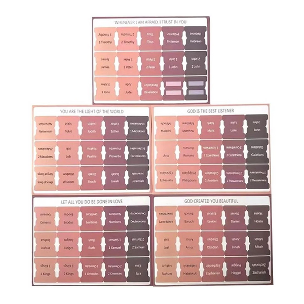 Bible Tabs Pink Gray Laminated Self Adhesive Easy Read 75 Adhesive Tapes
