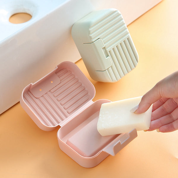 Soap Dish Holders Box Portable Bar Case Travel Bathroom Accessories Pp 11*7.5*5Cm Green Soap Dishes & Dispensers