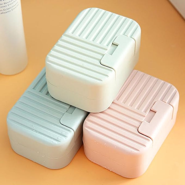 Soap Dish Holders Box Portable Bar Case Travel Bathroom Accessories Pp 11*7.5*5Cm Green Soap Dishes & Dispensers