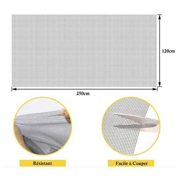 Screen 120 X 250Cm White Mesh Universal Custom Made Make Your Own Anti Mosquito Insect Door Window Screens