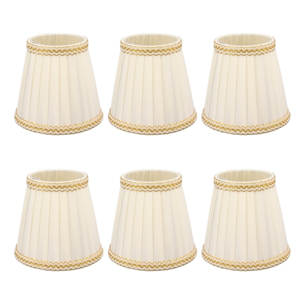 6Pcs Fabric Drum Lamp Shades Clip On Compatible With Chandeliers Lighting Accessories Light Bulbs