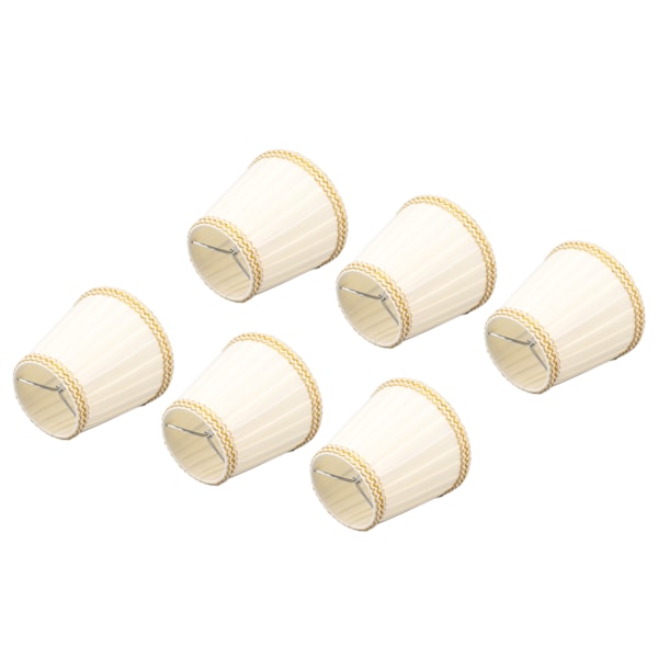 6Pcs Fabric Drum Lamp Shades Clip On Compatible With Chandeliers Lighting Accessories Light Bulbs