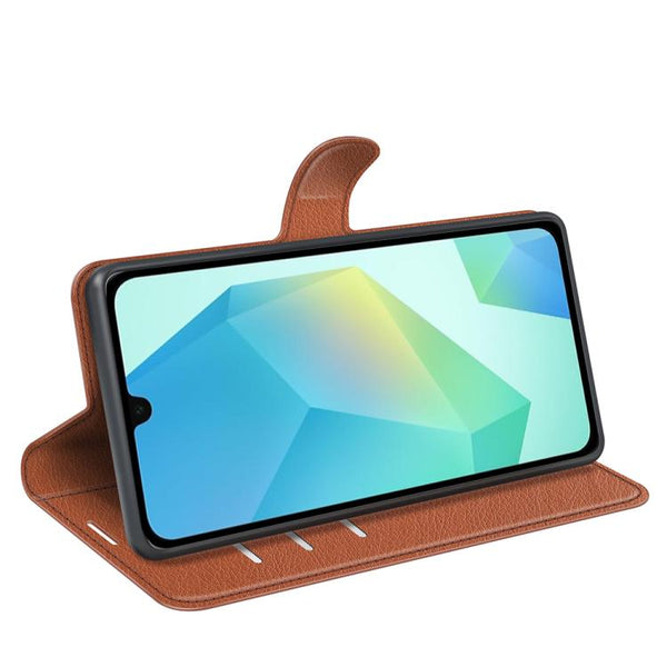 Compatible With Samsung Galaxy A17 5G Brown Horizontal Flip Stand Case Cases Covers & Skins