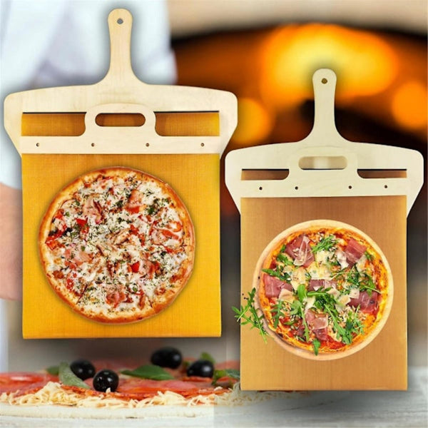 Sliding Pizza Peel Non Stick Wood And High Temperature Cloth 50Cm X 30Cm Pizza Paddles