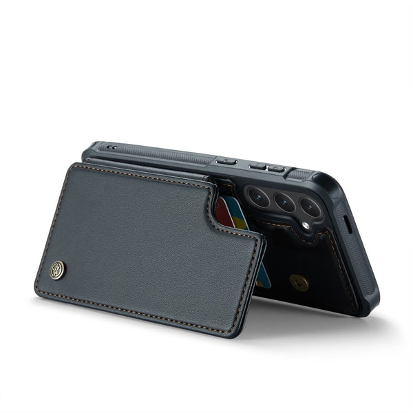 Compatible With Samsung Galaxy S25 Case Rfid Protection And Stand In Black Cases Covers & Skins