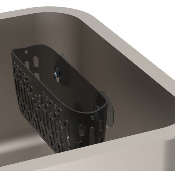 Kitchen Sponge Holder With 3 Strong Suction Cups Sink Organizer In Transparent Gray Sink Organisers