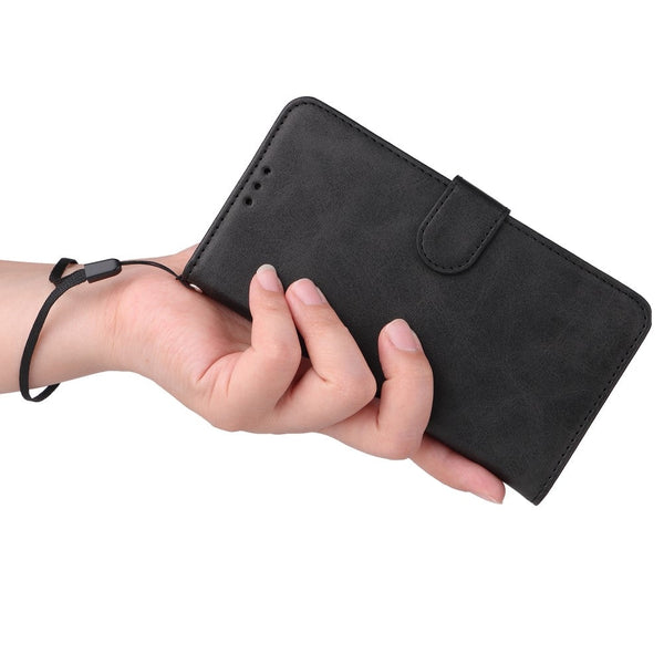 Compatible With Samsung A55 5G Wallet Case Pu Leather Black Card Slots Cases Covers & Skins