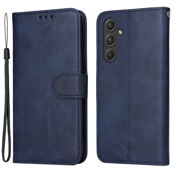 Skalo Pu Leather Wallet Case For Samsung Galaxy A55 5G Blue Cases Covers & Skins