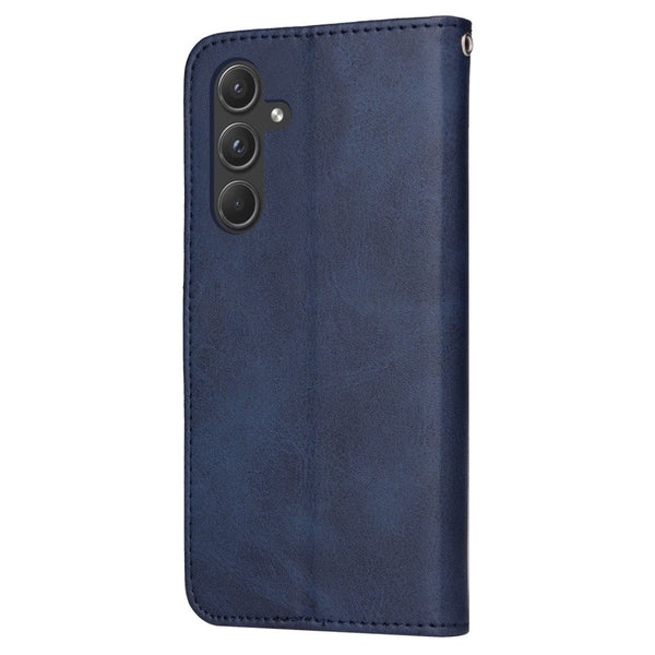 Skalo Pu Leather Wallet Case For Samsung Galaxy A55 5G Blue Cases Covers & Skins