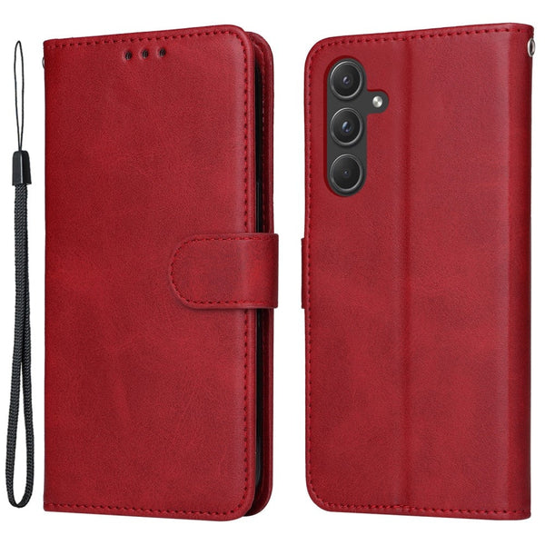 Compatible With Samsung A55 5G Pu Leather Wallet Case Red Cases Covers & Skins