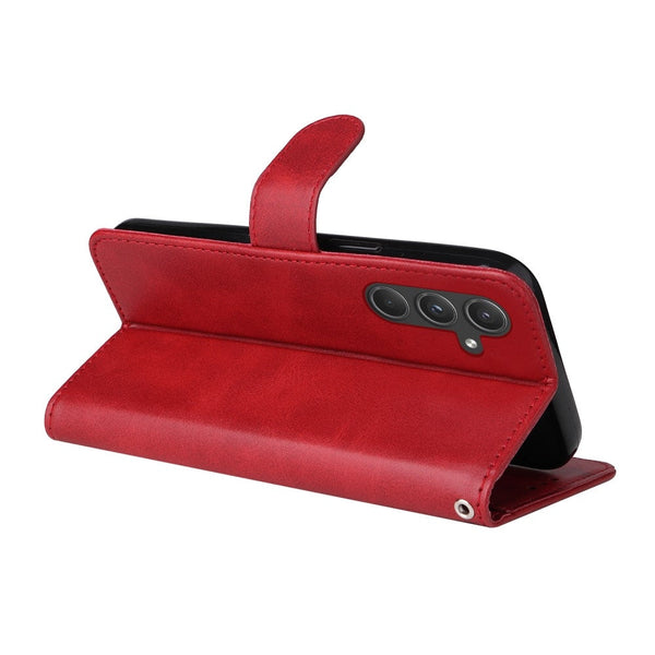 Compatible With Samsung A55 5G Pu Leather Wallet Case Red Cases Covers & Skins