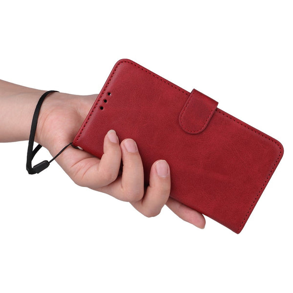 Compatible With Samsung A55 5G Pu Leather Wallet Case Red Cases Covers & Skins