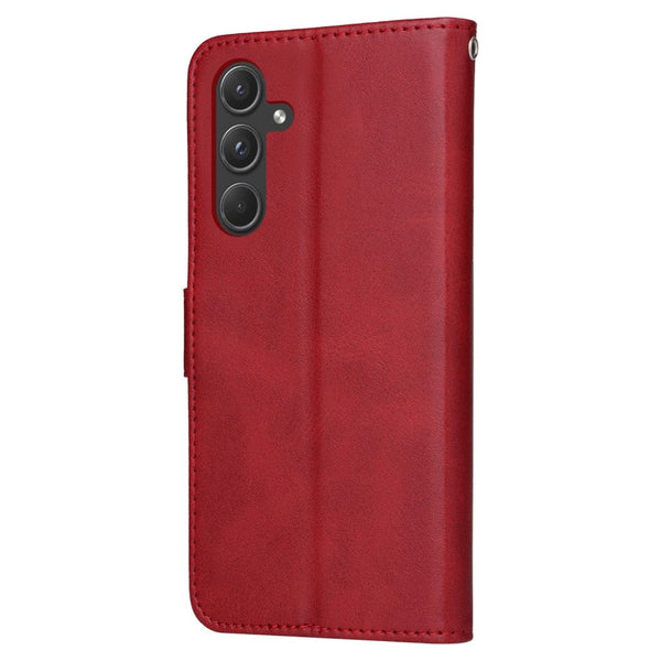Compatible With Samsung A55 5G Pu Leather Wallet Case Red Cases Covers & Skins