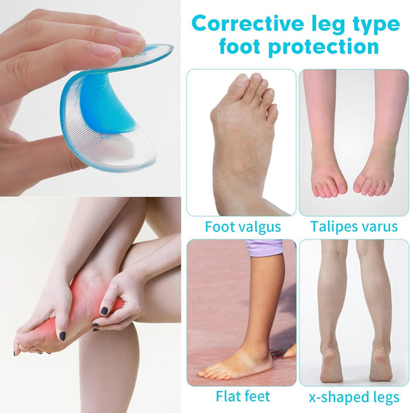 Orthopedic Gel 3 Pairs For Arch Support Plantar Fasciitis Silicone Shoe Inserts Insoles
