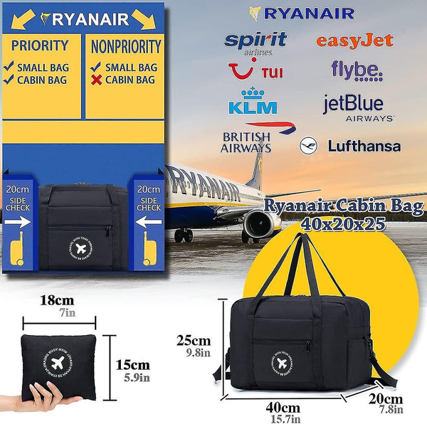 Cabin Bag 40X20x25cm For Ryanair Approved Size Foldable Travel Under Seat Luggage Holder Xin Overnight Bags