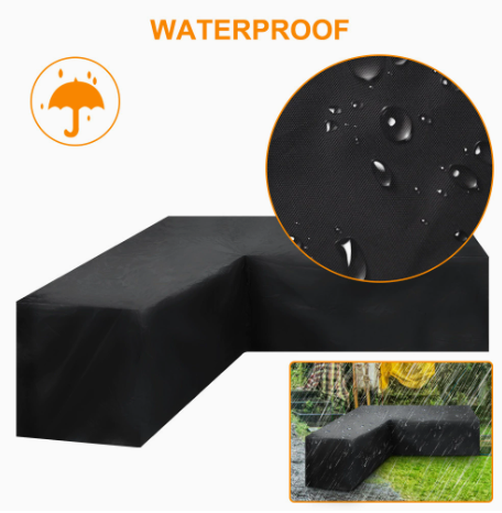 12 Sizes L Shape All Weather Cover Waterproof Rattan Corner Furniture Protector Garden Patio Outdoor Sofa Dust Cover270*200*82Cm Outdoor Furniture Cov