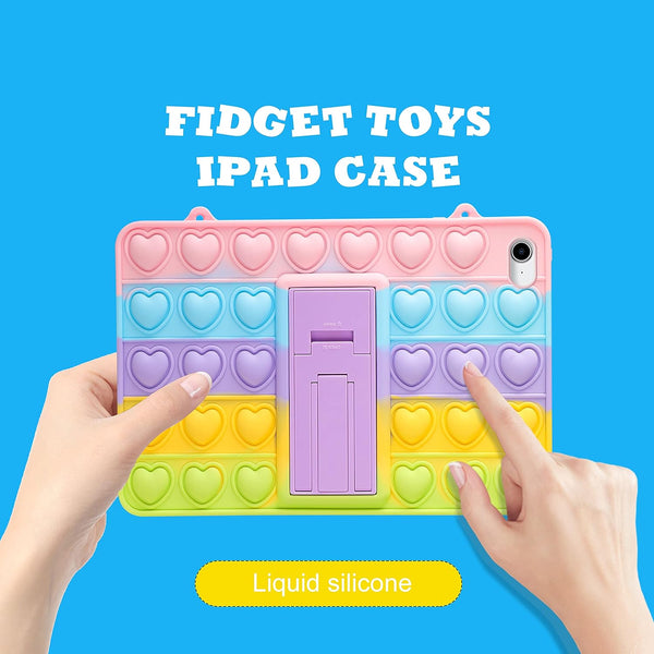 Case For Ipad Air 2/Ipad 6/ Pro 9.7"" Cartoon Funny Kawaii Cute Silicone Cover Stylish Fashion Unique Design Fidget Kids Cases Covers Keyboard Folios