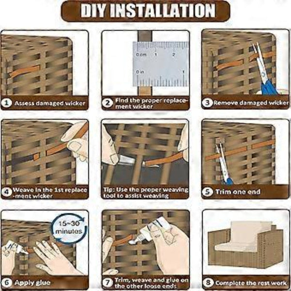 Synthetic Rattan Repair Material For Weaving And Furniture Furniture Parts