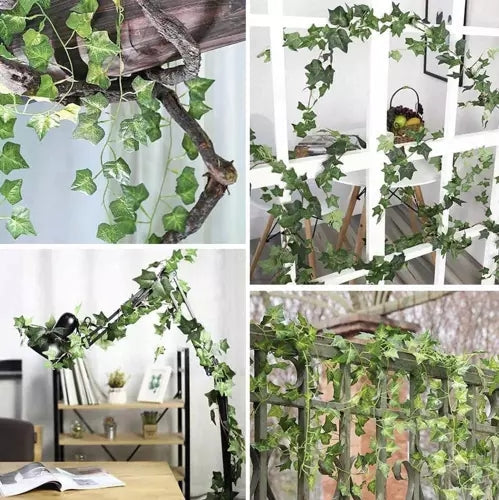 25.2M Artificial Ivy Garland Realistic Green Leaf Vine For Decor Seasonal Decorations