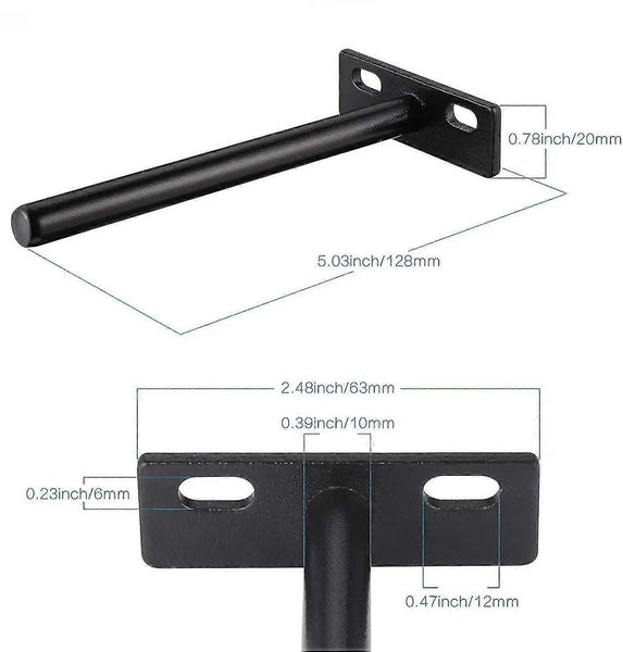 Heavy Duty Invisible Floating Shelf Bracket 4 Pcs Metal Hidden Compatible With Wood Wall Shelves