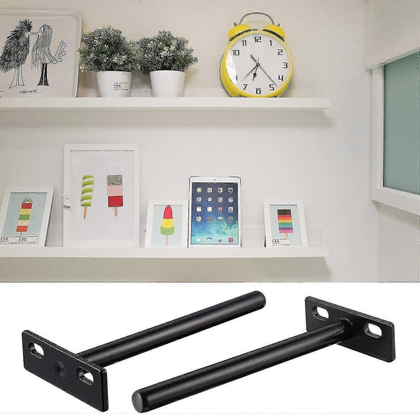 Heavy Duty Invisible Floating Shelf Bracket 4 Pcs Metal Hidden Compatible With Wood Wall Shelves