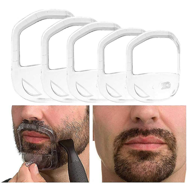 Goatee Shaving Template Beard Guide Shaper For Men White 5 Sizes Men's Razors