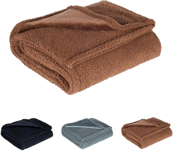 Waterproof Snuggle Blanket For Sofa Bed Couch Pet Dog And Cat 100% Leak Proof Fully Pee Brown 145X165cm Blankets