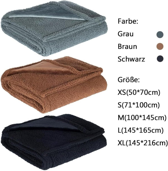 Waterproof Snuggle Blanket For Sofa Bed Couch Pet Dog And Cat 100% Leak Proof Fully Pee Brown 145X165cm Blankets