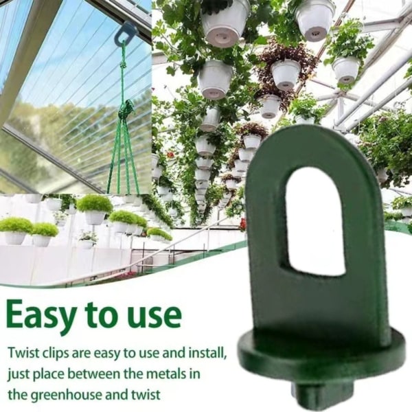 Greenhouse Hanging Clamps 50Pcs Plant Crop Clips Hooks For Gardening Greenhouses