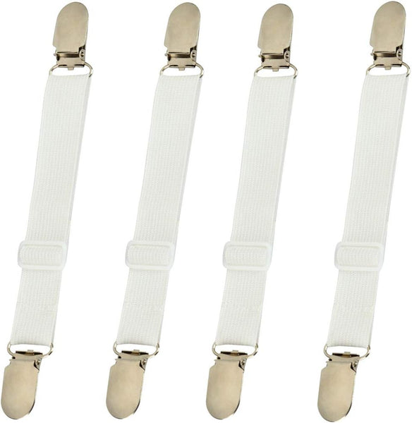 Sheet Clips Buckles Holder Mattress 4 Pcs Adjustable Elastic Fasteners Holders Other Bedding
