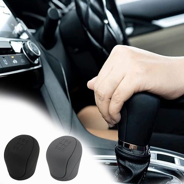 Car Silicone Gear Shift Knob Covers Black Grey 2 Pack 6 Speed Compatible With Various Models Other Car Interior