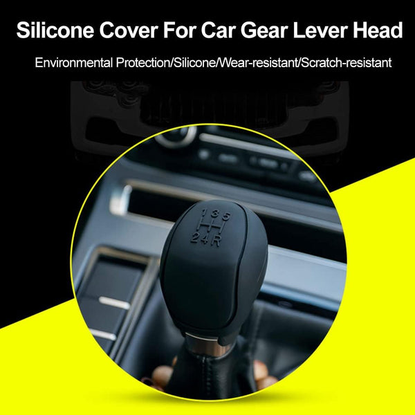 Car Silicone Gear Shift Knob Covers Black Grey 2 Pack 6 Speed Compatible With Various Models Other Car Interior