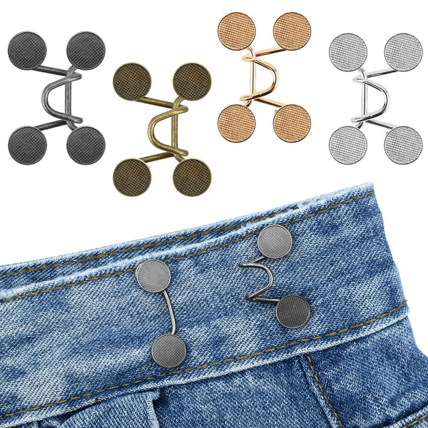 Jeans Waist Adjustment Set Removable No Stitch Buckle For Tightening Belts