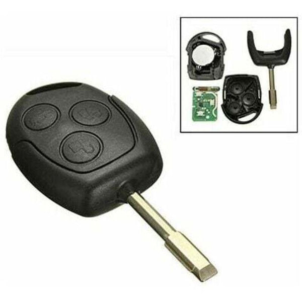 3 Button 433 Mhz Fob Remote Key For Ford Mondeo Fiesta Focus Ka Transit Car Keys Fobs & Remotes