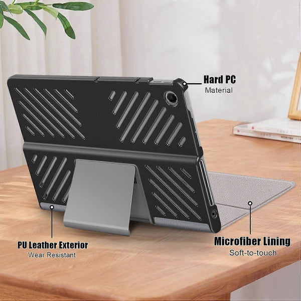 Heat Dissipation Protective Stand For Lenovo Tab Plus 11.5 Inch Tb351fu Tablet Leather Grey Mounts Stands & Holders