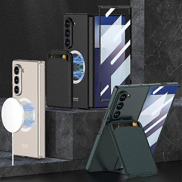 Magnetic Card Slot Case For Compatible With Samsung Galaxy Z Fold7 5G Grey Cases Covers & Skins