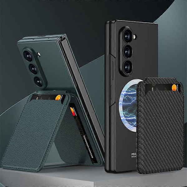 Magnetic Card Slot Case For Compatible With Samsung Galaxy Z Fold7 5G Grey Cases Covers & Skins