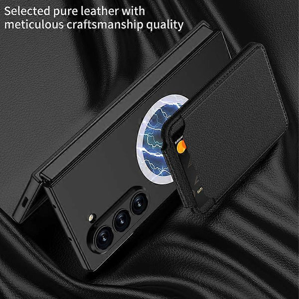 Magnetic Card Slot Case For Compatible With Samsung Galaxy Z Fold7 5G Grey Cases Covers & Skins