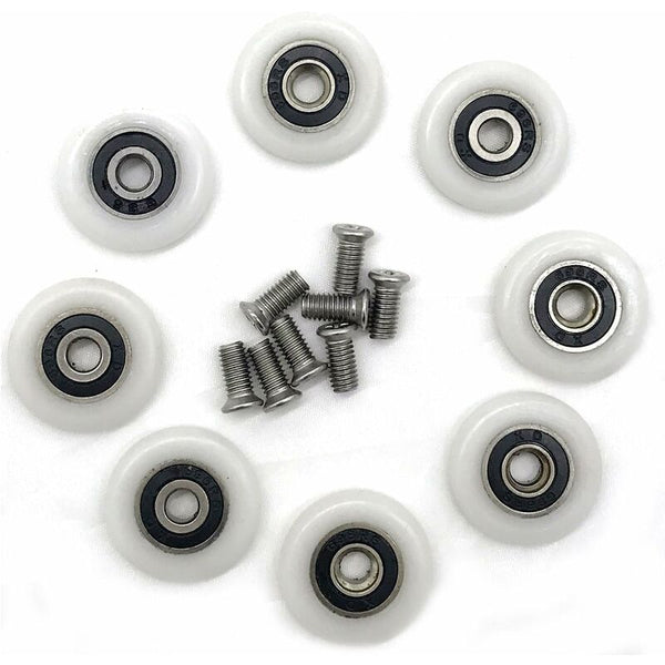 Set Of 8 Replacement Shower Door Rollers 23Mm Diameter Other Door Hardware