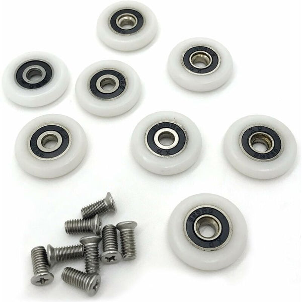 Set Of 8 Replacement Shower Door Rollers 23Mm Diameter Other Door Hardware